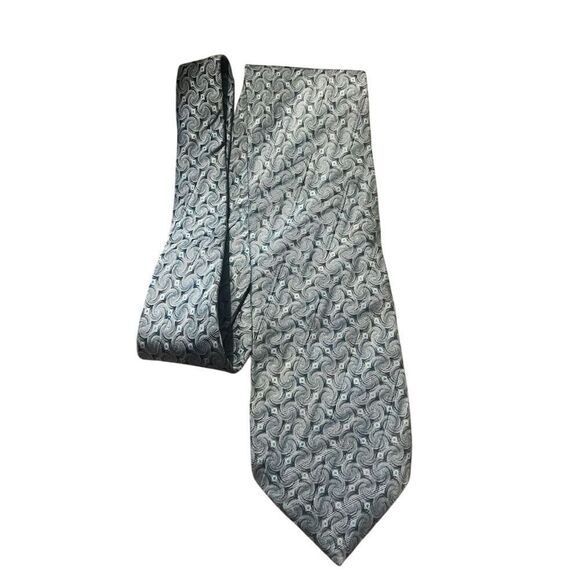 John Bartlett Men's Silk Tie Geometric Pattern Multicolor Designer - Picture 2 of 5
